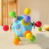 Baby Teething Toy Soft Silicone Rocker Teeth Soother Tooth Ball Shape BPA-Free Infant Chew Toy for Hand-Eye Coordination