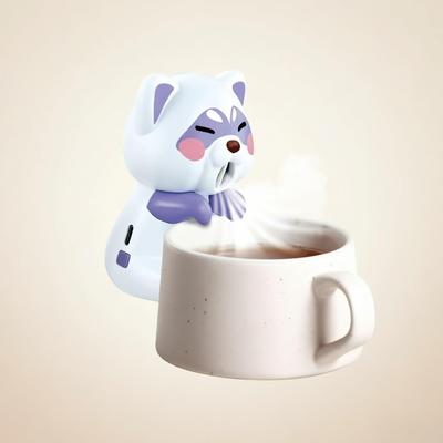 Cooling Clip-On Mini Fan for Cup Bowl,Cute Elephant Animal Fans Coffee Chiller,Portable Hanging Mug Fan for Iced Coffee Soup Drinks