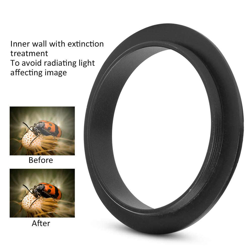 Astronomical Telescope Adapter  M48mm‑ M54mm Adapter  Aluminium Alloy Black Astronomical Telescope Accessory