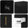 Wall Mounted Cabinet in Black Oak Effect 34.5 x 34 x 90 cm