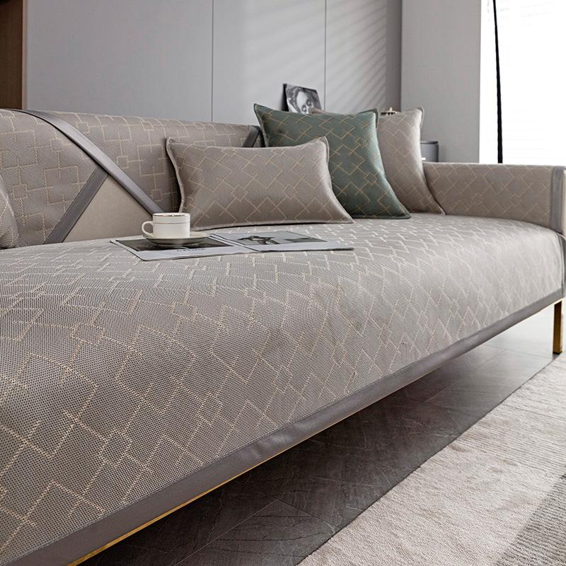 Sofa Cushion Summer Mat Cushion  New Simple Light Luxury Cool Seat Cushion Sheet Combination Sofa Cover Cloth Towel