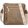 KITEVIUN Medium Crossbody Bags for Women, Butterfly Cut-out Sparkling Shoulder Handbag, Crossbody Purse with Tassel