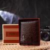 Horizontal Men's Wallet Made of Genuine Textured Leather CANPELLINI Purse 21503 Brown
