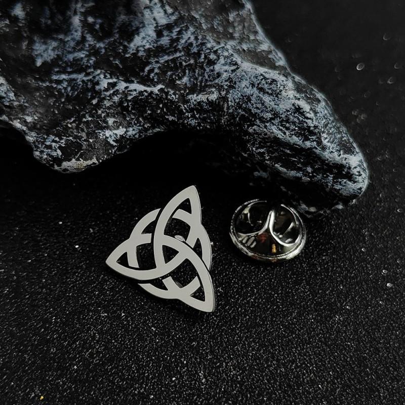 

Celtic Knot Logo Brooch Cufflinks Fashion Creative Personality High-end Suit Coat Accessories 14k