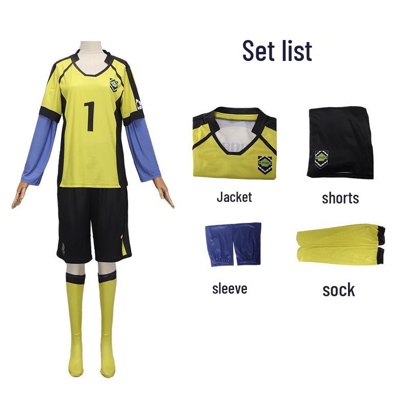 BLUELOC K Maglia Blue Lock Cosplay Set Completo: Modelli Bachira, Meguru, Chigiri, Isagi Disponibili
