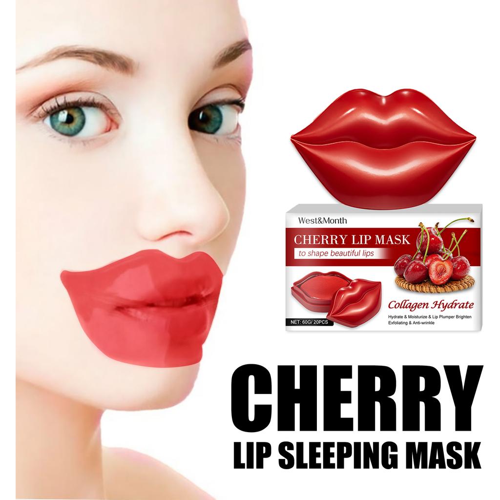 Cherry Jelly Lip Mask Moisturizing Nourishing Smooth Reducing Lip Wrinkles Improve Dryness Remove Dead Skin Exfoliating Lip Care