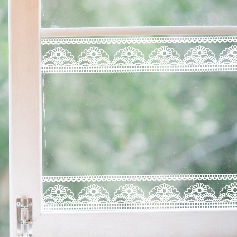 

Наклейки на стекло окна Цветок на окно Кухня Ванная комната Декор стеклянной стены Кружево Зеркальные наклейки Наклейки на стену в виде поясной линии 1