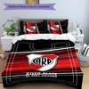 3pcs Club Atlético River Plate Pattern Bedding Set Duvet Cover Set Includes Duvet Cover &pillowcases,perfect All Season Bedroom Decoration&gift