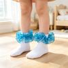 Girls' Breathable Dance Socks with Lace Trim Princess for and Performance