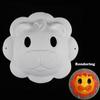 DIY Blank Paper White Masks Halloween Party Cosplay Painted Masquerade Kids Cartoon Animals Hand Paintable Mask
