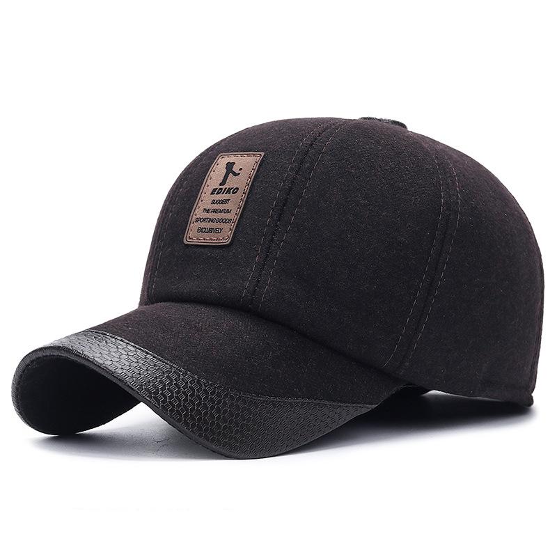 Men's Winter Cotton Ear Protection Baseball Cap - Warm, Thickened for Middle-Aged and Elderly
