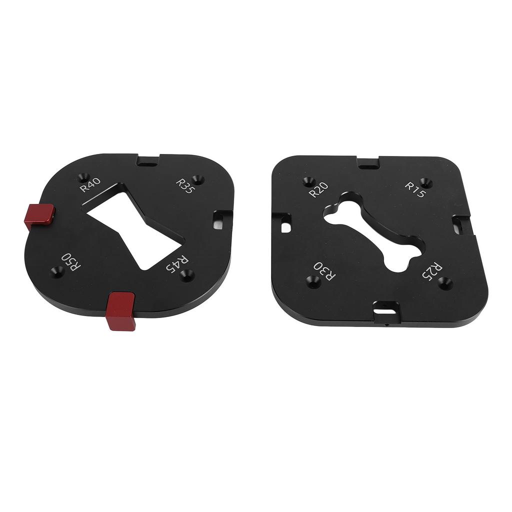 2PCS Round Corner Template with Milling Cutter R15 R20 R25 R30 R35 R40 R45 R50 Radius Arc Chamfering Board