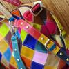 Kožená taška náhodná barva kostkovaná taška crossbody kabelka národního stylu