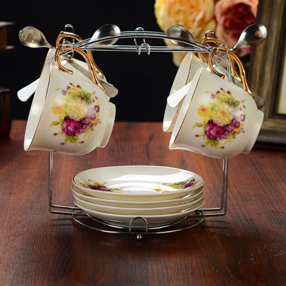 Scurgere Apă cu Cârlig Suport Scurgere Cani Metal Agățător Căni Cafea Durabil Suport Afișare Căni Ceai