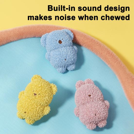 Giocattoli per Animali con Design Sonoro Integrato Morbido Peluche Giocattolo da Dentizione Massaggio Gengive e Pulizia Tartaro Giocattolo da Masticare per Cani Piccoli