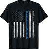 Police Retirement Thin Blue Line USA Flag Retired Officer T-Shirt Unisex T-Shirt