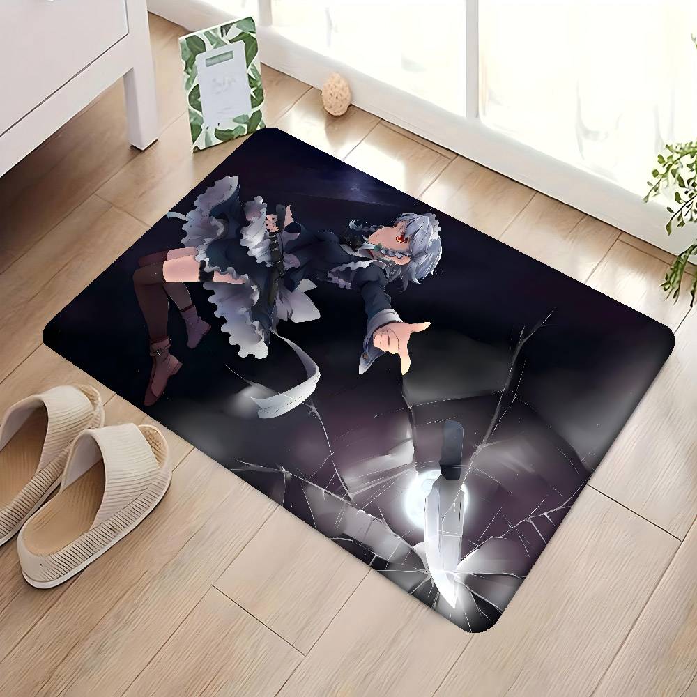 Sakuya Izayoi Cartoon Floor Mat Cheaper Anti-slip Modern Living Room Balcony Printed Bedside Mats