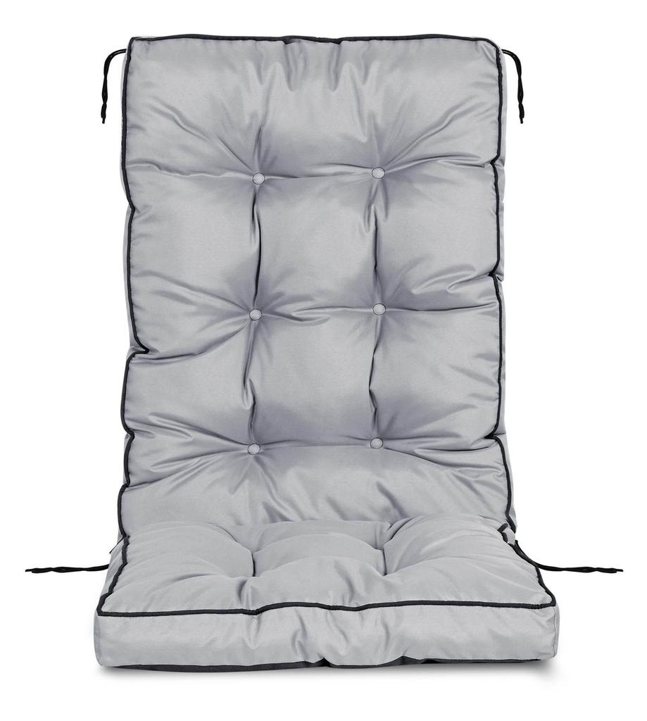 Garden Chair Cushion, Waterproof, Tied with Strings, High Side and Piping, 50x50x80 Cm