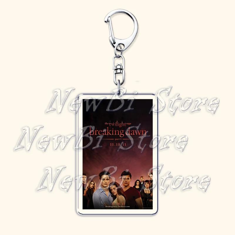 Movie Twilight Vampire Keychain for Accessories Bag Pendant Bella Swan Edward Cullen Eclipse Key Chain Keyring Jewelry Fans Gift