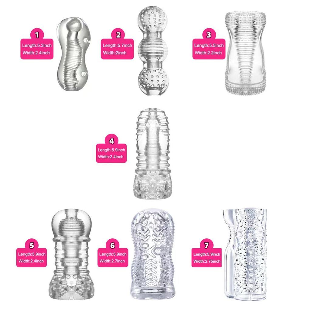 13cm Transparent Vaginal Sex Toy for Men 18 Plus Male Masturbator Realistic Vagina Real Pussy Penis Enlargement Exerciser Erotic