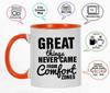 Inkdotpot Great Things Never Came From Comfort Zones 11Oz Ceramic  Coffee  Mug Inspirational Quotes Gift For Employee Boss Coworkers