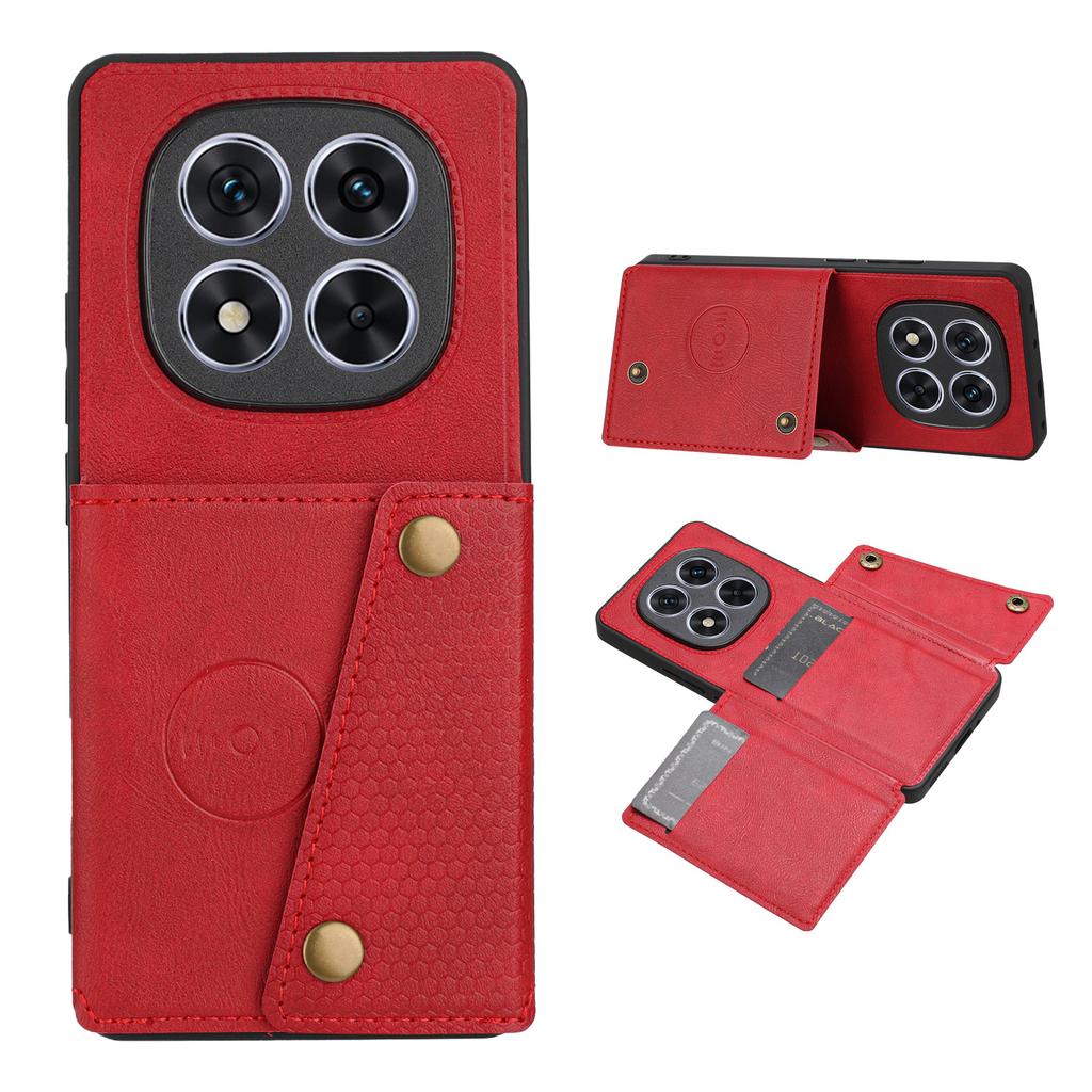 Für Xiaomi Redmi Note 15 Pro 5G (Global) Hülle mit Kartenfächern Ständer Leder + TPU Handyhülle