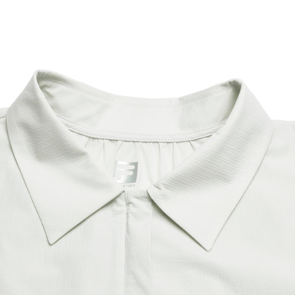 Fila Urban Explore Simple Solid Color Casual Shirt Women Tops Light-Blue Gray A11W628401FGY