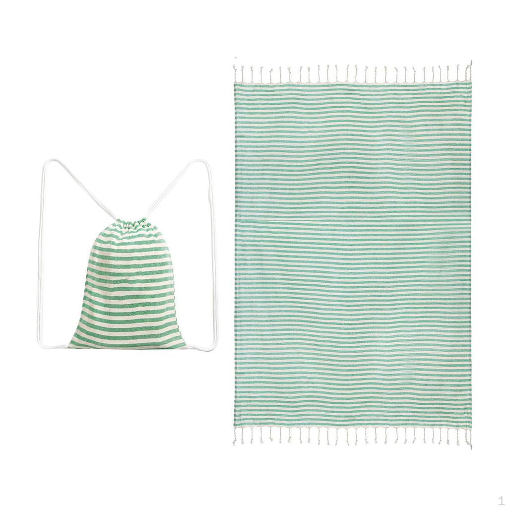 Cotton Turkish Beach Towel Blanket Quick Dry Absorbent Camp Foldable Accessories Swim