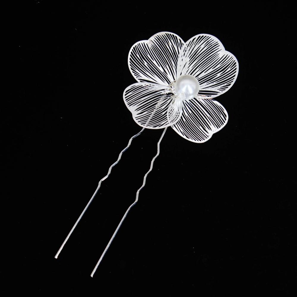 2PCS Bridal Headdress Handmade Flower Pearl Hair Comb Pins Wedding Hair Styling Tools Fashion Insert Comb Hair Accessories Gifts