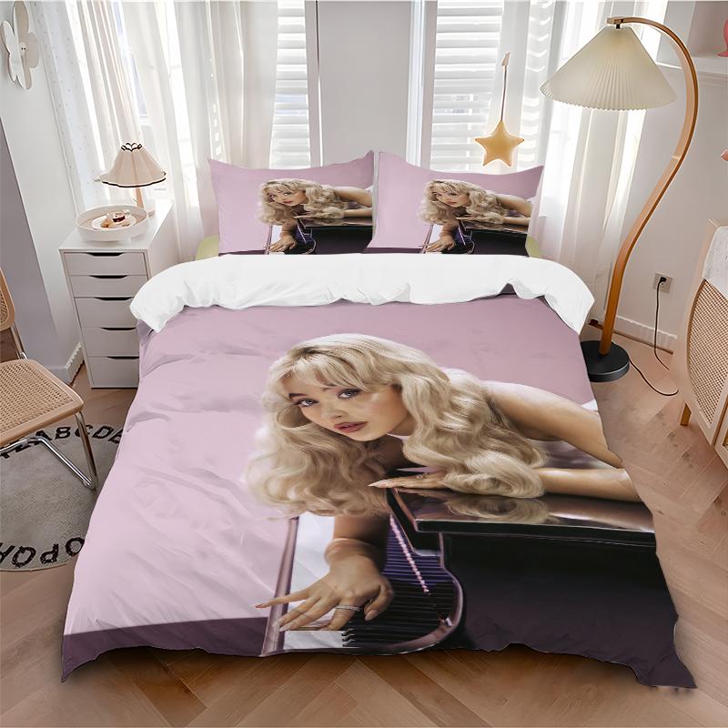 3Pcs Blonde Woman Piano Bedding Sets For All Sizes New 3D Printed Bed Cover Comforter Duvet Cover Pillowcase Bedroom Decoration