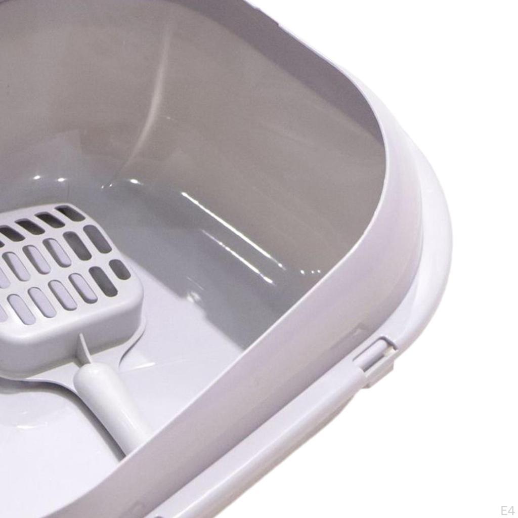 Cat Litter Tray Open Top Pet High Sided Splashproof Kitten Potty Toilet for Indoor Cats