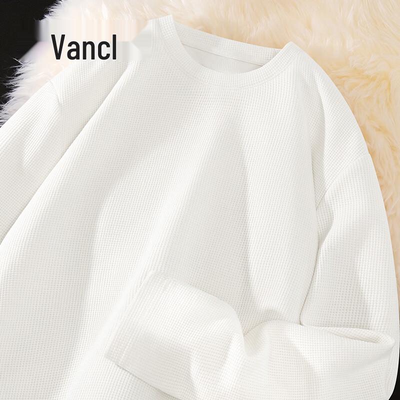 VANCL Men's Heavyweight Waffle Knit Long-Sleeve T-Shirt