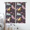 Curtains Cartoon Rainbow Unicorn 3D Digital Printing High Density Blackout Curtains