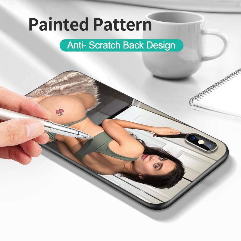 Czarne etui Tpu do Motorola Moto G52 G42 G60 4G G60S G71 G9 Play Plus Power One 5G Ace Lana Rhoades seksowna dziewczyna