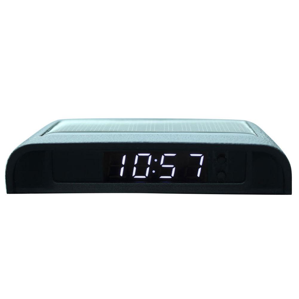 Solar Charging Powered Car Clock Auto Internal Stick-On Digital Watch 24-Hour 3-level Brightness Automatic Adjustment Car Clock