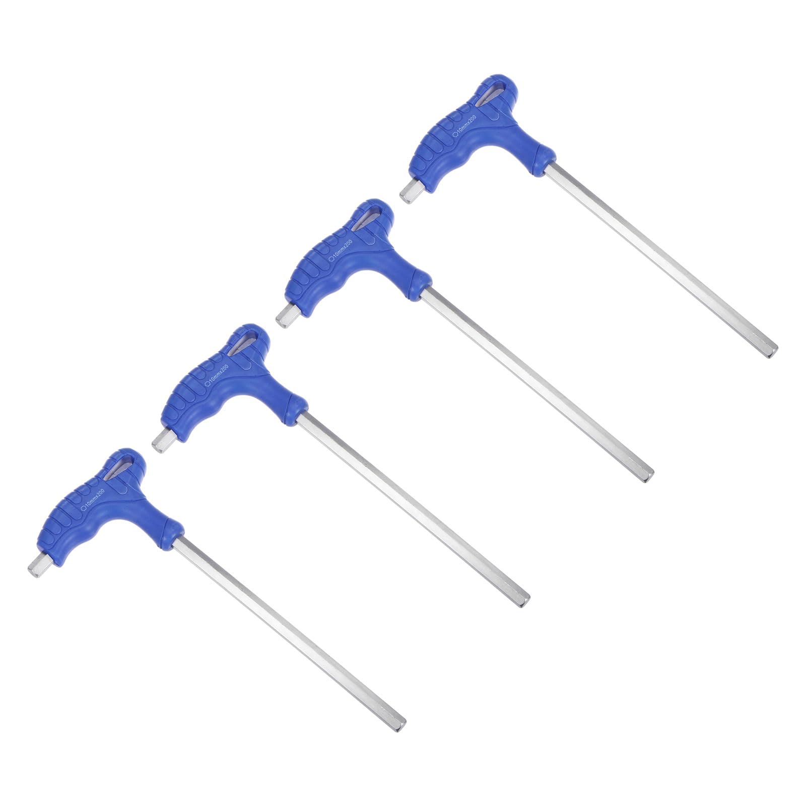 

uxcell Set of 4 10mm Hex Key Dual End Wrench Metric Steel Flat End Spanners Ideal for Automotive and Home Maintenance T-Handle CR-V