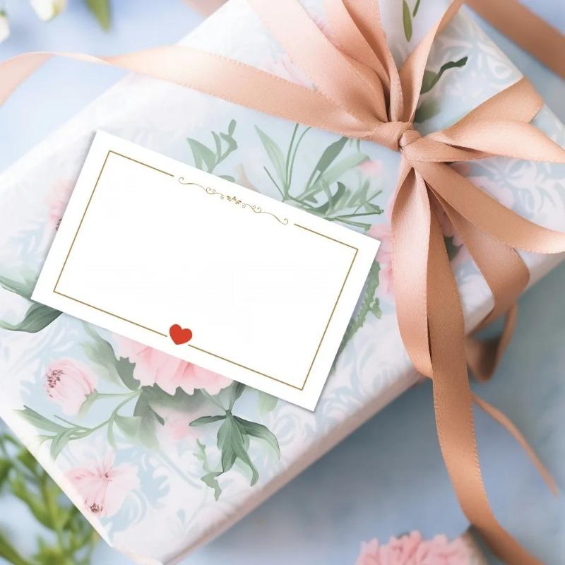 Heart Shaped Simple Blank Small Cards for Weddings Valentines Day Birthdays Anniversaries Festivals Gift Labels Message Card