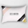 Federa rettangolare a righe geometriche rosa 30 * 50 cm Divano Abbraccio Cuscino Fodera per cuscino Soggiorno Camera da letto Elegante decorazioni per la casa