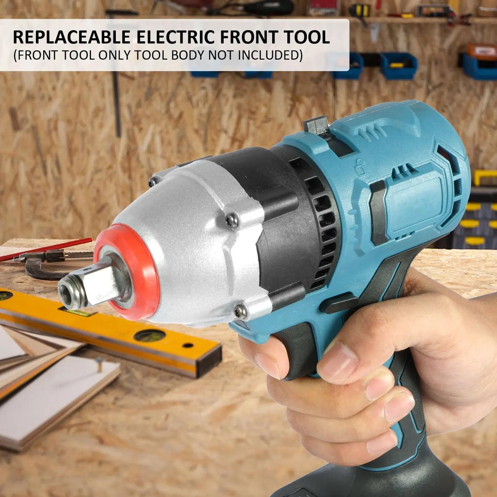 Electric Impact Wrench 2800r/min High-Torque Electric Impact Drill 1/4" 1/2" Double Chuck Cordless Powerful Tool Woodworking