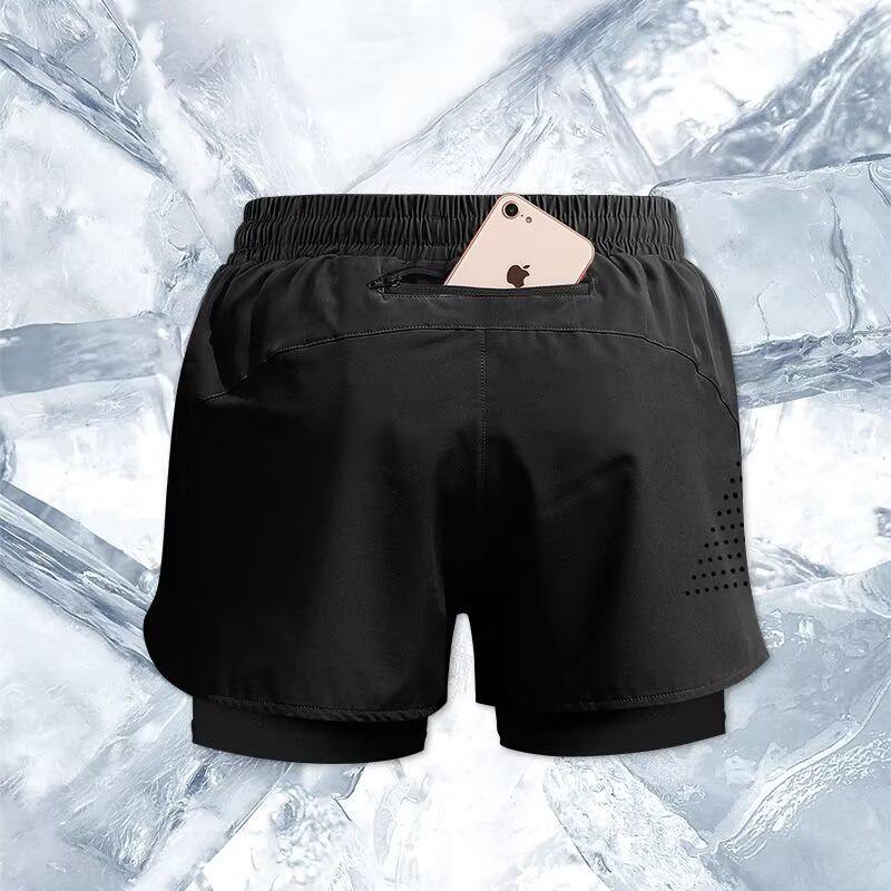 

Men s Quick-Dry Running Shorts with Phone Pocket, 3/4 Length, Ideal for Summer Track and Field or Marathon. 4XL