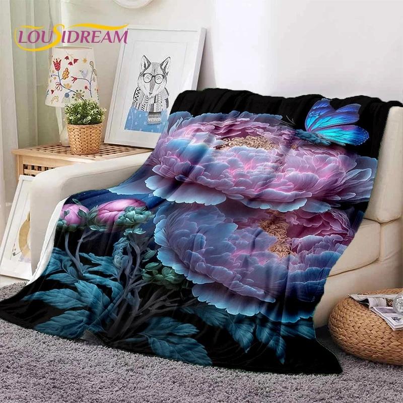 Dream Sunflowers Nordic Daisy Soft Throw Blanket for Picnic Bed Sofa Home Bedroom Gift Warm and Comfortable 40x50in
