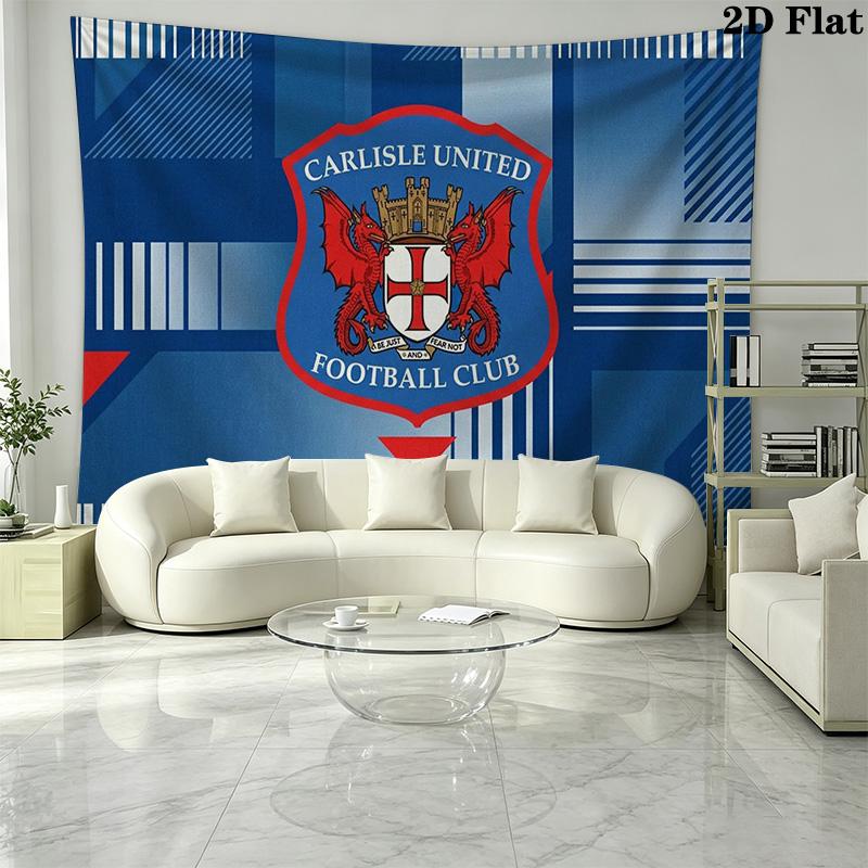 Carlisle United Wall Tapestry Aesthetic Wall Hanging Printed Fabric Blanket Decorative Tapestries for Bedroom Living Room Home Decor