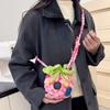 New Ladies Knitted Bag Cute Woven Shoulder Crossbody Small Bag Casual Women's Bag
