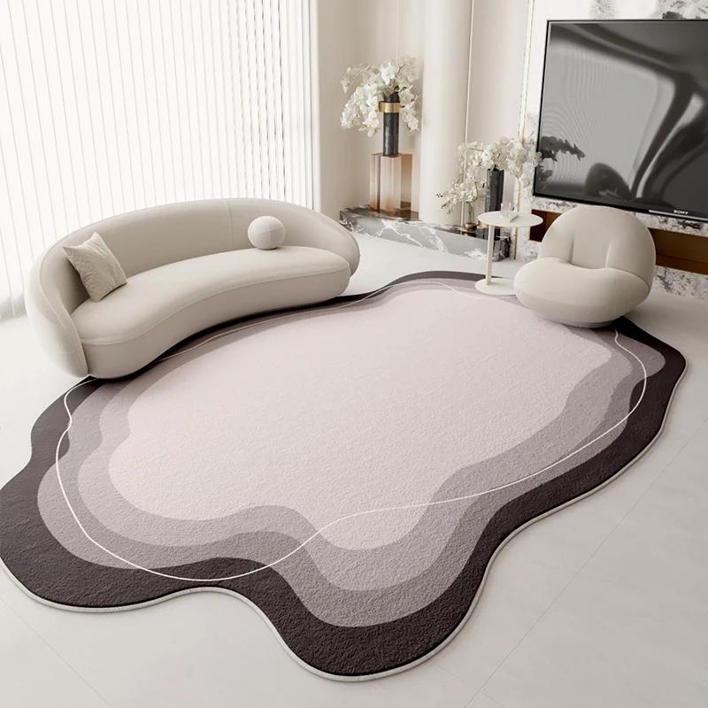Nordic Style Cloakroom Rug Irregular shape Plush Floor Mat Fluffy Soft Rugs for Bedroom Minimalist Living Room Decoration Carpet