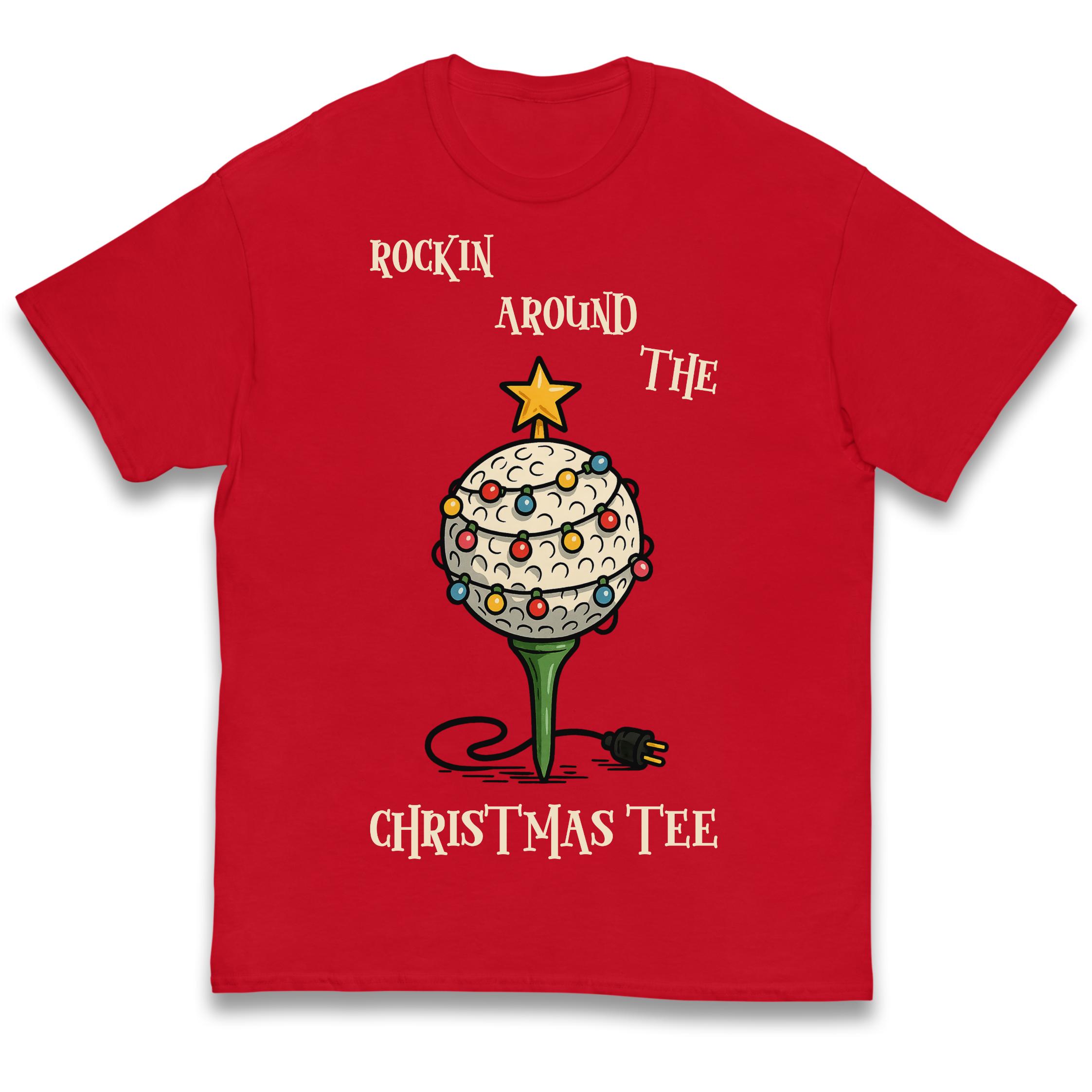 Golf Rockin Around the Christmas Tee christmas Kids T Shirt 150