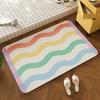 Small Fresh Diatom Mud Floor Mat, Non-Slip And Wear-Resistant Floor Mat At The Bathroom Door, Household Water-Absorbing Quick-Drying And Easy-To-Take-