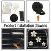 4-piece Daisy Flower Vent Clip Car Air Freshener Charm Color Car Interior Accessories for Girls Ladies