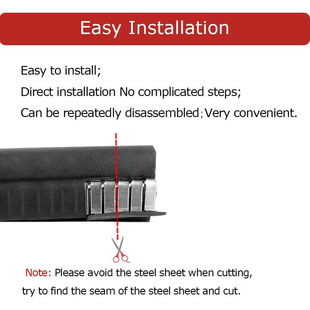 2m Thickened Automotive Sealing Strips, for Car Rear Tailgate & Door Sealing. Effectively Block Cold Air, Easy To Install