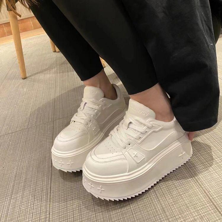 Thick-soled new autumn thin and versatile muffin sole heightened casual breathable fashion lightweight board shoes