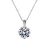 Sterling Silver S925 Moissanite D Color Pendant Necklace, 1.23 Carat Clavicle Chain Jewelry